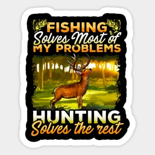 Fishing Hunting Hunter Dad's Birthday Father's Day Sticker